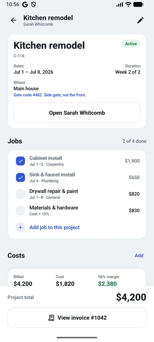 Simple CRM — A project built out of jobs