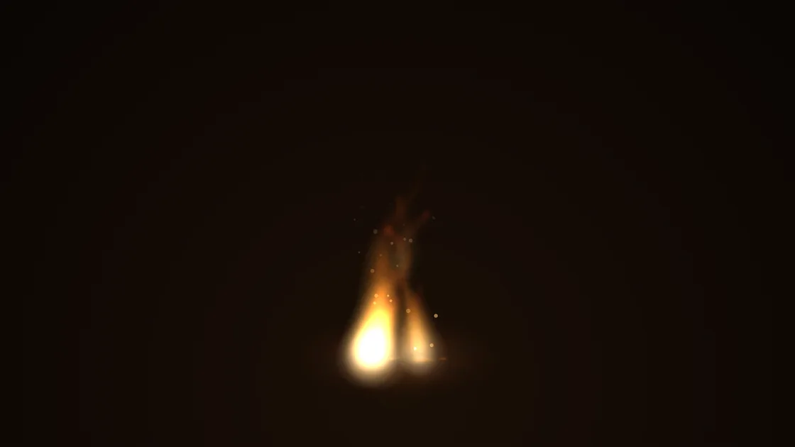 PhotoWall fireplace scene showing a slow flame on a dark television screen