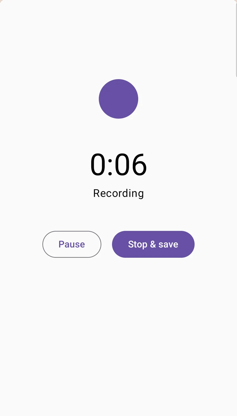 Offline Voice Notes & Summary — Tap once and start talking